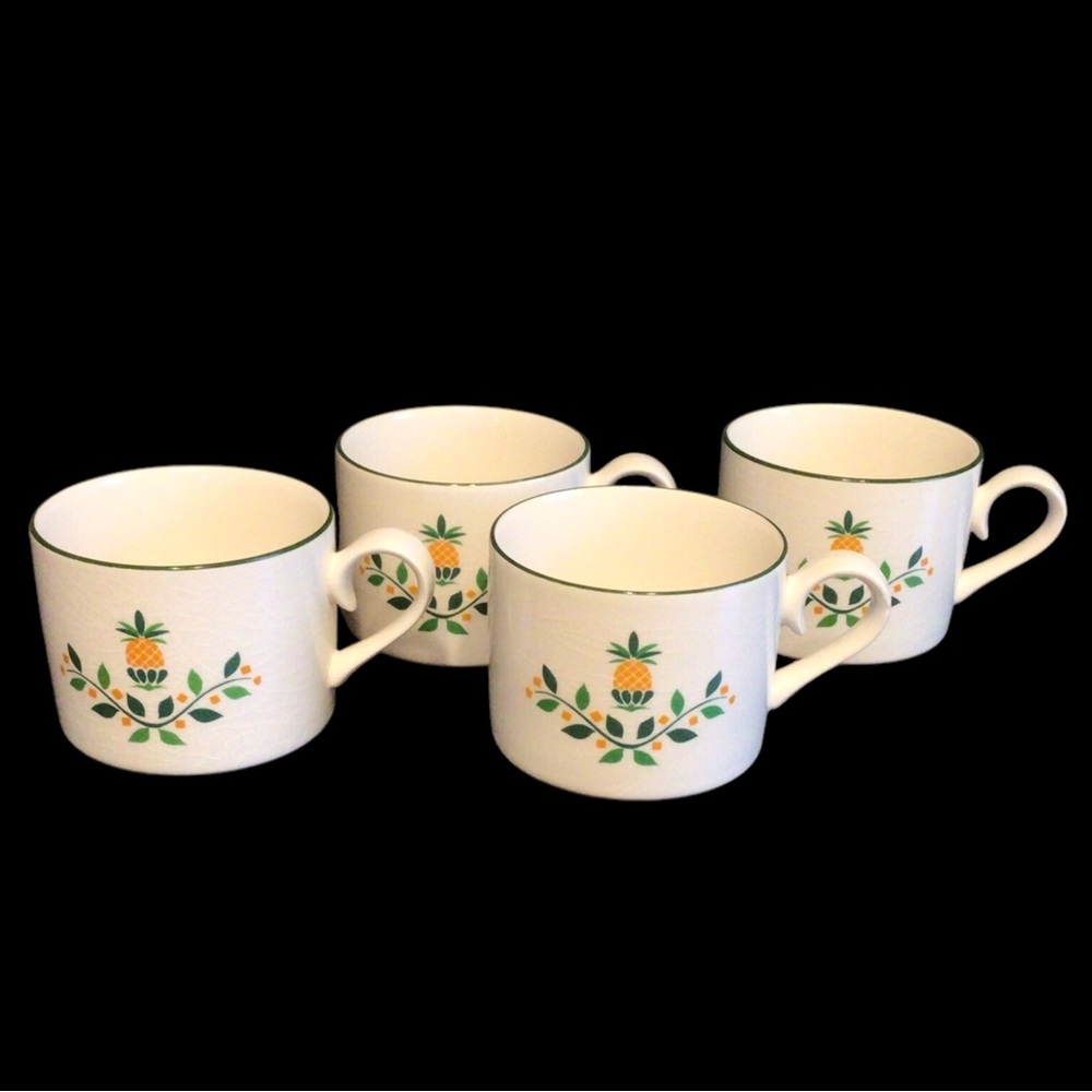 Inter-National Plantation Garden Semi-Porcelain
Set of 4 Coffee or Tea Mugs 8oz.